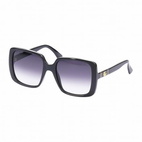 Gucci Casual Round Sunglasses, Black-Black-Grey