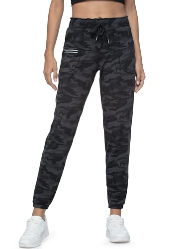 Haowind Joggers Women Pockets Elastic Waist