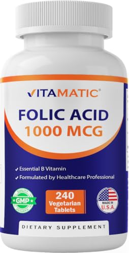 Vitamatic Folic Acid 1000 Mcg (1 Mg) – Vegetarian