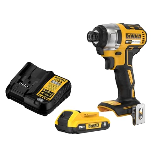 Dewalt 20V Max Impact Driver, 1/4 Inch, Battery