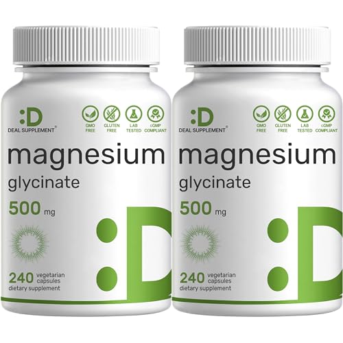 Deal Supplement Magnesium Glycinate 500Mg, 480