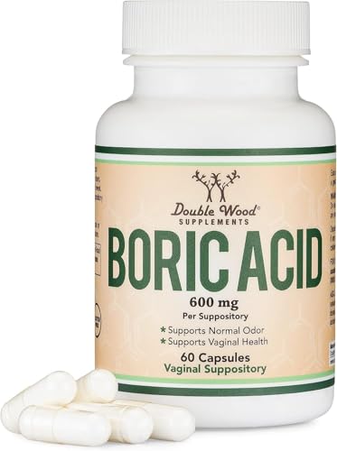 Boric Acid Suppositories 60 Count, Supports Women