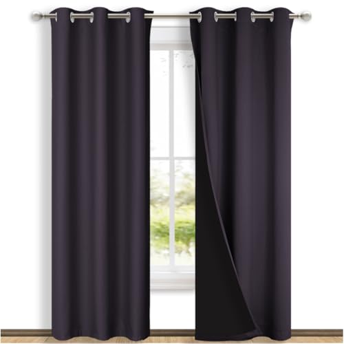 Nicetown Blackout Curtains 80 Inches Long, 2