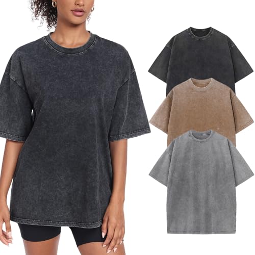 Womens Washed Vintage Oversized T-Shirt Baggy