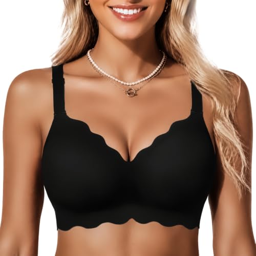 Cocomarts Jelly Bras Women No Underwire Scalloped