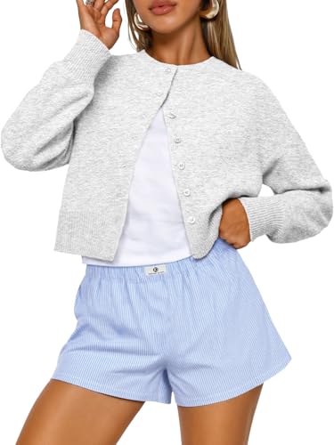 Trendy Queen Cropped Cardigan Sweaters Women Fall