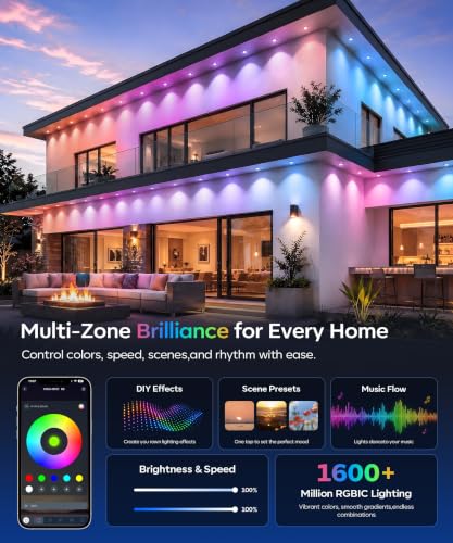 Permanent Outdoor Lights House, 200Ft Rgb+Ic