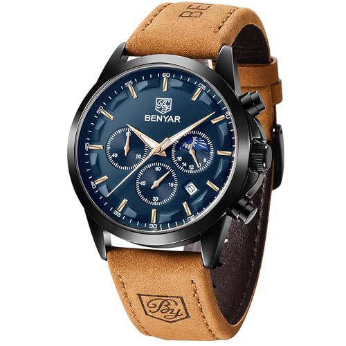 Benyar Mens Watches Analog Quartz Chronograph